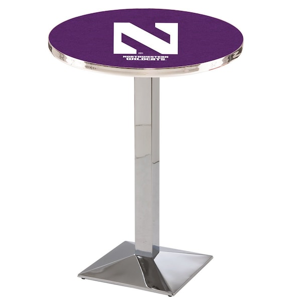 42" Chrome Northwestern Pub Table